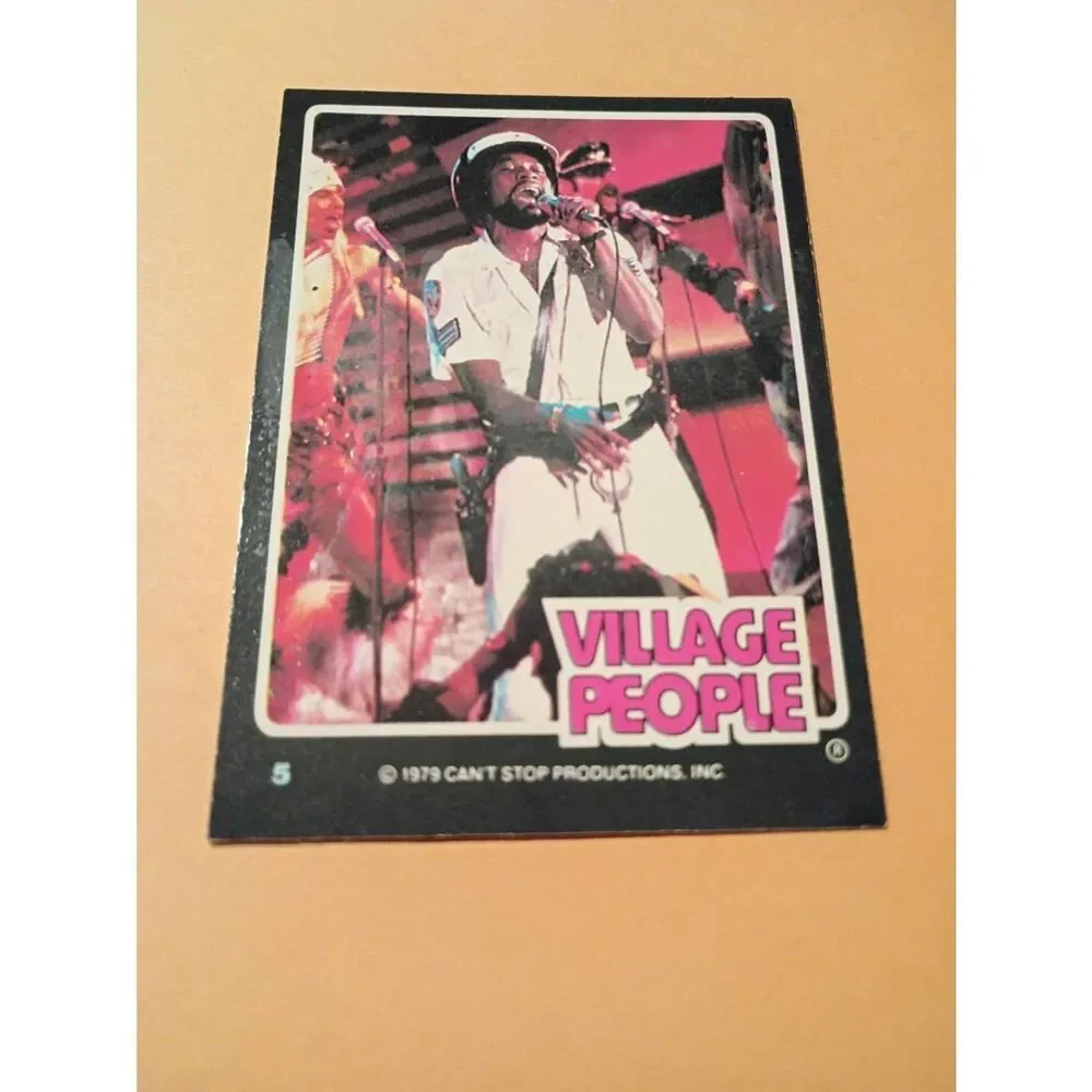 Vintage 1979 Village People Trading Card #5 Disco Era Vintage Music Collectible